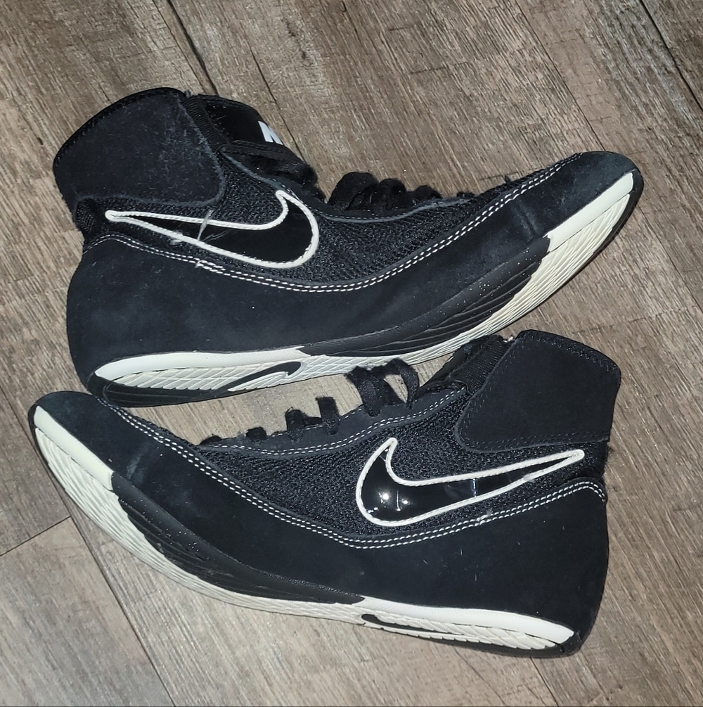 Nike Speed Sweep VII 7 Wrestling Shoes 366683-001 Black White  Size US 7
